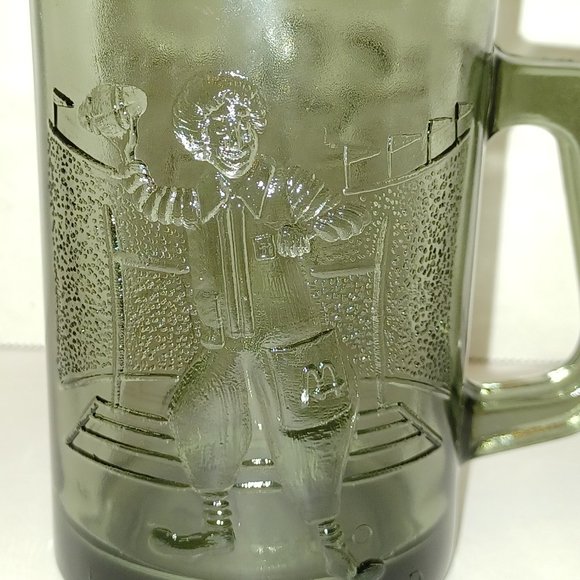 Vintage 1970s McDonald's Smoky Gray Glass Mug Ronald McDonald - Picture 3 of 5